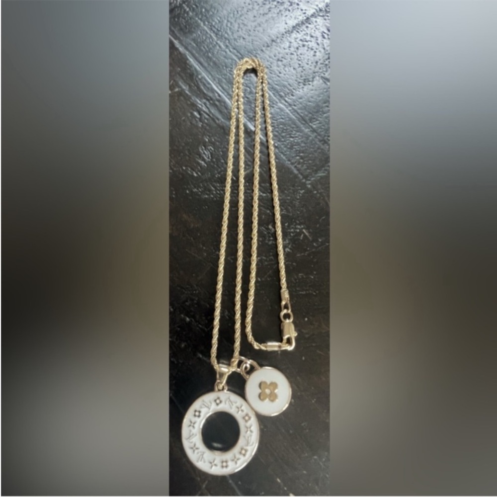 Authentic Louis Vuitton Two White Charm Necklace - Picture 3 of 3